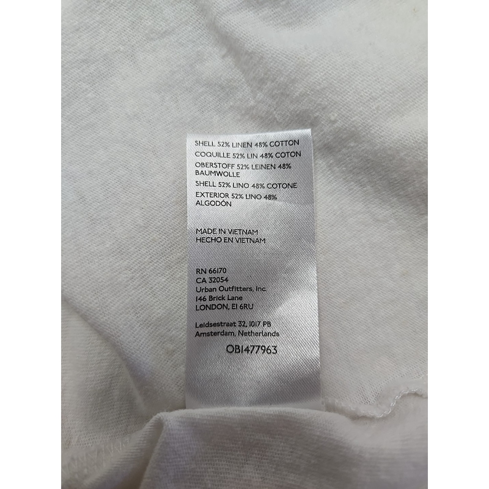 Pilcro Linen Cotton Henley Top White Long Sleeve Anthropologie Women S - Picture 10 of 10